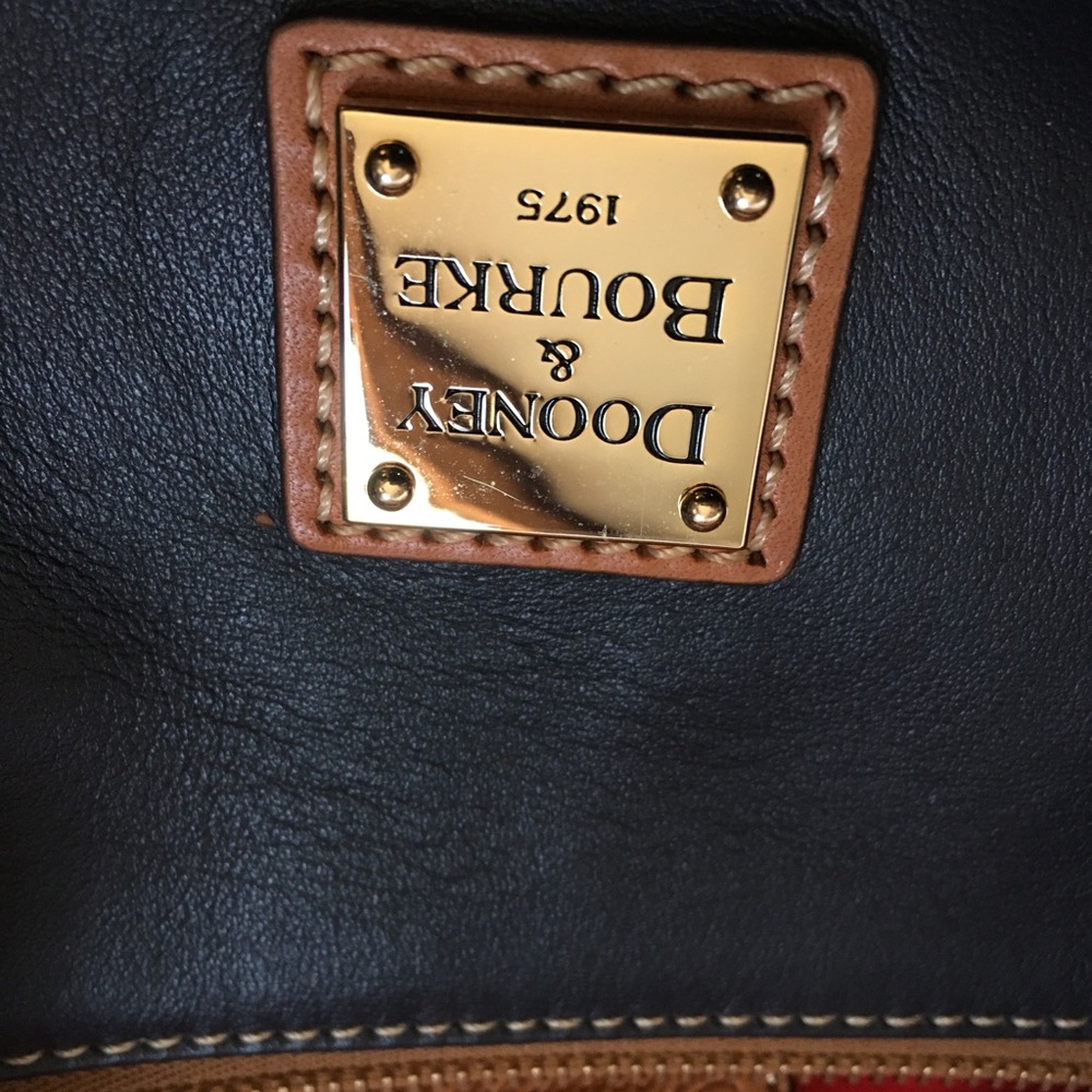 Dooney & Bourke Midnight Blue and Tan Handbag - Picture 5 of 12